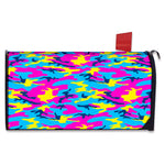 Neon Camouflage Print Mailbox Cover