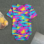 Neon Camouflage Print Men's Bodysuit