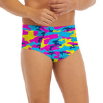 Neon Camouflage Print Men's Briefs