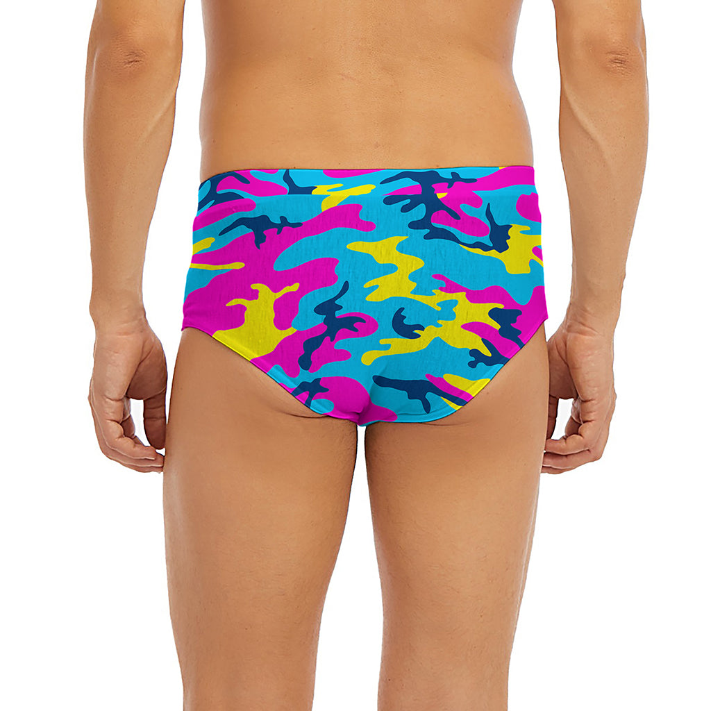Neon Camouflage Print Men's Briefs