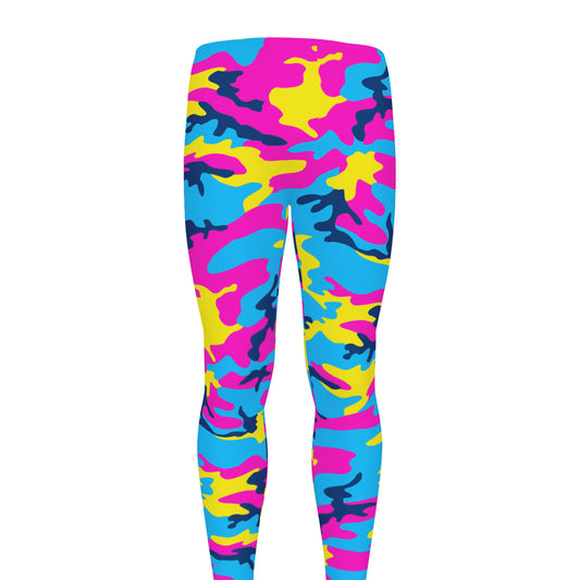 Neon Camouflage Print Men's leggings