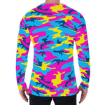 Neon Camouflage Print Men's Long Sleeve T-Shirt