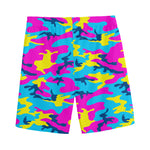 Neon Camouflage Print Men's Sports Shorts