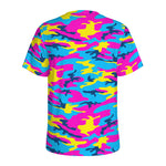 Neon Camouflage Print Men's Sports T-Shirt