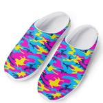 Neon Camouflage Print Mesh Casual Shoes