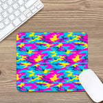 Neon Camouflage Print Mouse Pad