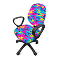 Neon Camouflage Print Office Chair Cover