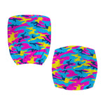 Neon Camouflage Print Office Chair Cover