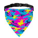 Neon Camouflage Print Over The Collar Dog Bandana