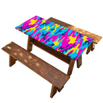 Neon Camouflage Print Picnic Table Cover