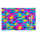 Neon Camouflage Print Placemat