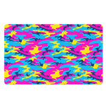 Neon Camouflage Print Polyester Doormat