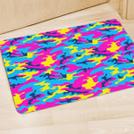 Neon Camouflage Print Polyester Doormat