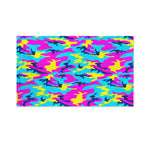 Neon Camouflage Print Polyester Flag