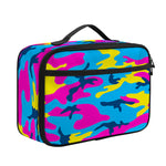 Neon Camouflage Print Portable Lunch Bag