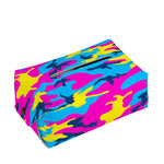 Neon Camouflage Print Rectangle Tissue Box Cover