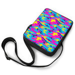 Neon Camouflage Print Rectangular Crossbody Bag