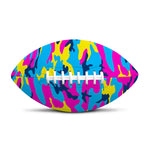 Neon Camouflage Print Rugby Ball