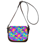 Neon Camouflage Print Saddle Bag
