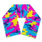 Neon Camouflage Print Scarf