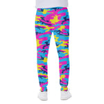 Neon Camouflage Print Scuba Joggers