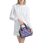 Neon Camouflage Print Shoulder Handbag