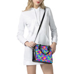 Neon Camouflage Print Shoulder Handbag