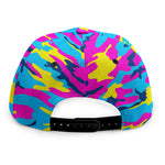 Neon Camouflage Print Snapback Cap