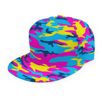 Neon Camouflage Print Snapback Cap