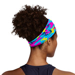 Neon Camouflage Print Sports Headband