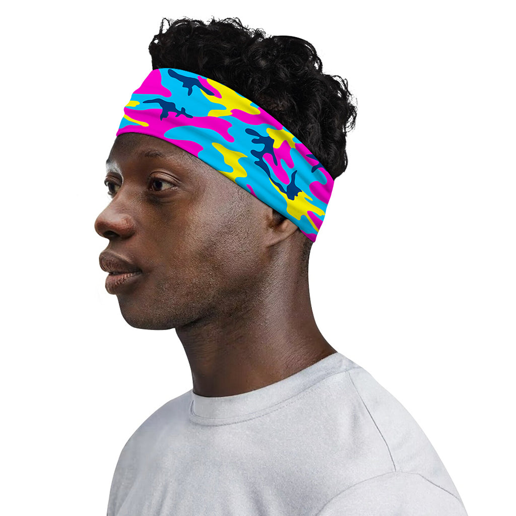 Neon Camouflage Print Sports Headband