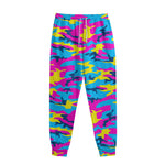 Neon Camouflage Print Sweatpants