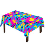 Neon Camouflage Print Tablecloth