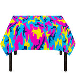Neon Camouflage Print Tablecloth