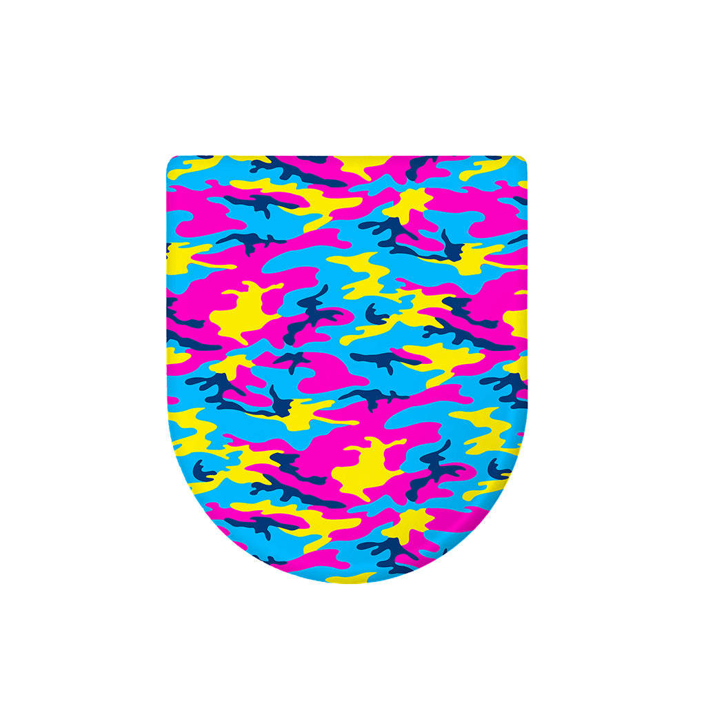 Neon Camouflage Print Toilet Lid Cover