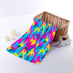 Neon Camouflage Print Towel