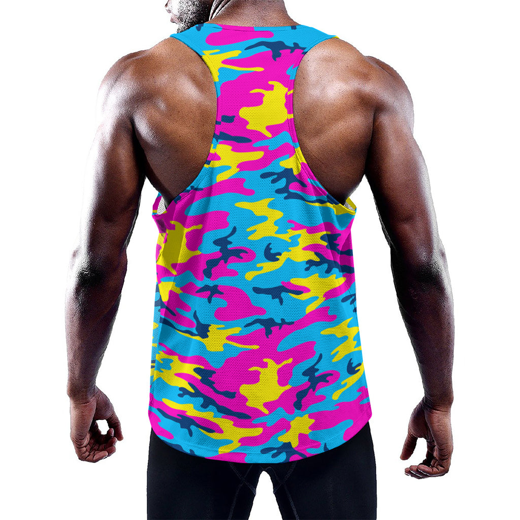 Neon Camouflage Print Training Tank Top