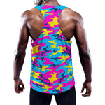 Neon Camouflage Print Training Tank Top