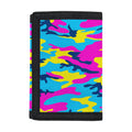 Neon Camouflage Print Trifold Wallet