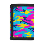 Neon Camouflage Print Trifold Wallet