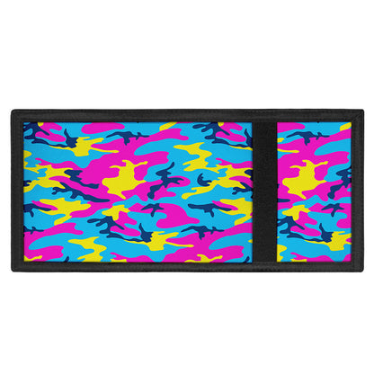Neon Camouflage Print Trifold Wallet
