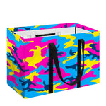 Neon Camouflage Print Utility Tote Bag