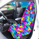 Neon Camouflage Print Waterproof Car Seat Cover