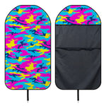 Neon Camouflage Print Waterproof Car Seat Cover