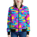 Neon Camouflage Print Women's Bomber Jacket