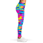 Neon Camouflage Print Women's Leggings