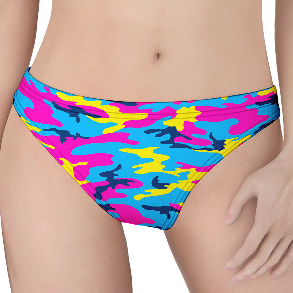 Neon Camouflage Print Women's Thong