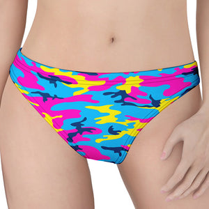 Neon Camouflage Print Women's Thong