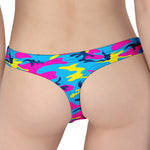 Neon Camouflage Print Women's Thong