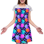 Neon EDM Zig Zag Pineapple Pattern Print Adjustable Apron